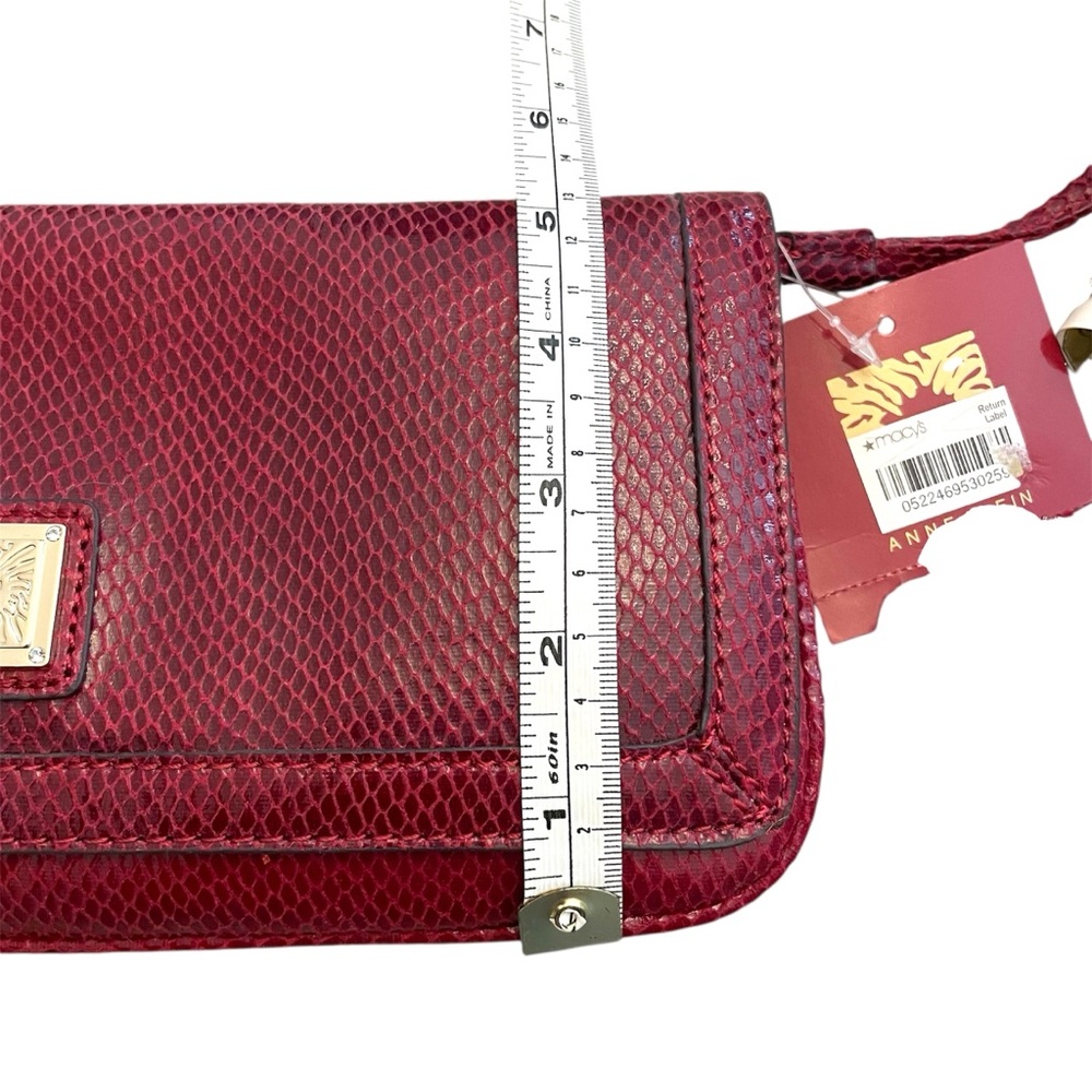 Anne Klein Red Clutch with Shoulder Strap - Picture 4 of 9